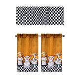 RT Designers Collection Polyester Cucina Chef 3 Piece Kitchen Curtains Valance & Tiers Set 52" x 18" Muticolor