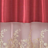 RT Designers Collection Polyester Bethany Embroidered 3 Piece Kitchen Curtains Tier & Swag Set 60" x 36" Red
