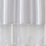 RT Designers Collection Polyester Bethany Embroidered 3 Piece Kitchen Curtains Tier & Swag Set 60" x 36" Silver
