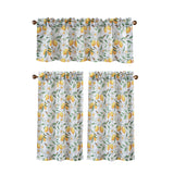 RT Designers Collection Polyester Cucina Lemon Bee Slub 3 Piece Kitchen Curtains Valance & Tiers Set 52" x 18" Muticolor