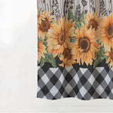 RT Designers Collection Polyester Cucina Sunflower Plaid Slub Kitchen Curtains Valance & Tiers Set 52" x 18" Muticolor