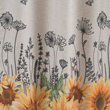 RT Designers Collection Polyester Cucina Sunflower Plaid Slub Kitchen Curtains Valance & Tiers Set 52" x 18" Muticolor