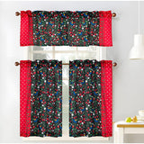 RT Designers Collection Polyester Cucina Strawberry Fields Kitchen Curtains Valance & Tiers Set 52" x 18" Muticolor