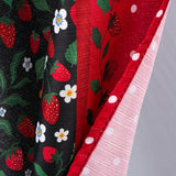 RT Designers Collection Polyester Cucina Strawberry Fields Kitchen Curtains Valance & Tiers Set 52" x 18" Muticolor