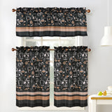 RT Designers Collection Polyester Cucina Bistro 3 Piece Kitchen Curtains Valance & Tiers Set 52" x 18" Muticolor