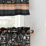 RT Designers Collection Polyester Cucina Bistro 3 Piece Kitchen Curtains Valance & Tiers Set 52" x 18" Muticolor