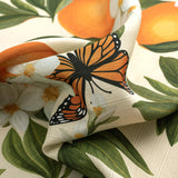 RT Designers Collection Polyester Cucina Orange Butterfly Slub Kitchen Curtains Valance & Tiers Set 52" x 18" Muticolor