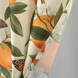 RT Designers Collection Polyester Cucina Orange Butterfly Slub Kitchen Curtains Valance & Tiers Set 52" x 18" Muticolor