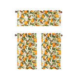 RT Designers Collection Polyester Cucina Orange Butterfly Slub Kitchen Curtains Valance & Tiers Set 52" x 18" Muticolor