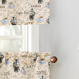 RT Designers Collection Polyester Cucina Latte Slub 3 Piece Kitchen Curtains Valance & Tiers Set 52" x 18" Muticolor