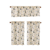 RT Designers Collection Polyester Cucina Latte Slub 3 Piece Kitchen Curtains Valance & Tiers Set 52" x 18" Muticolor