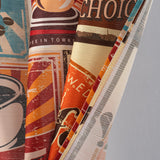 RT Designers Collection Polyester Cucina Fresh Brew Slub 3 Piece Kitchen Curtains Valance & Tiers Set 52" x 18" Muticolor