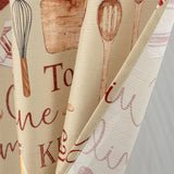 RT Designers Collection Polyester Cucina Family Slub 3 Piece Kitchen Curtains Valance & Tiers Set 52" x 18" Muticolor