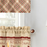 RT Designers Collection Polyester Cucina Family Slub 3 Piece Kitchen Curtains Valance & Tiers Set 52" x 18" Muticolor