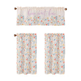RT Designers Collection Polyester Cucina Sweet Home Slub 3 Piece Kitchen Curtains Valance & Tiers Set 52" x 18" Muticolor