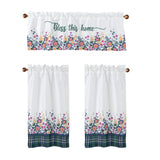 RT Designers Collection Polyester Cucina Love laugh Slub 3 Piece Kitchen Curtains Valance & Tiers Set 52" x 18" Muticolor