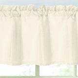 RT Designers Collection 100% Polyester Gibson Solid 3 Piece Kitchen Curtains Valance & Tiers Set 54" x 18" Beige