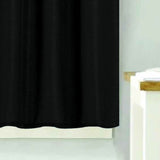 RT Designers Collection 100% Polyester Gibson Solid 3 Piece Kitchen Curtains Valance & Tiers Set 54" x 18" Black