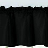 RT Designers Collection 100% Polyester Gibson Solid 3 Piece Kitchen Curtains Valance & Tiers Set 54" x 18" Black