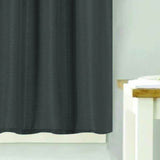 RT Designers Collection 100% Polyester Gibson Solid 3 Piece Kitchen Curtains Valance & Tiers Set 54" x 18" Charcoal