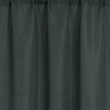 RT Designers Collection 100% Polyester Gibson Solid 3 Piece Kitchen Curtains Valance & Tiers Set 54" x 18" Charcoal