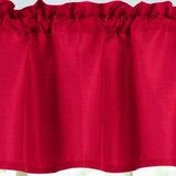 RT Designers Collection 100% Polyester Gibson Solid 3 Piece Kitchen Curtains Valance & Tiers Set 54" x 18" Red