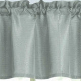 RT Designers Collection 100% Polyester Gibson Solid 3 Piece Kitchen Curtains Valance & Tiers Set 54" x 18" Silver