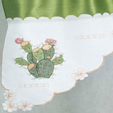 RT Designer's Collection 3 Piece Set Adds Charm Any Kitchen Decor Monarch Cactus Kitchen Curtain 52" x 18" Sage