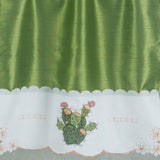 RT Designer's Collection 3 Piece Set Adds Charm Any Kitchen Decor Monarch Cactus Kitchen Curtain 52" x 18" Sage