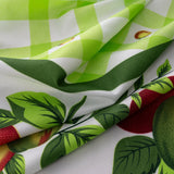 RT Designers Collection Polyester Ruffle 3Piece Apple Printed Kitchen Curtains Tier & Swag Set 60" x 36" Muticolor
