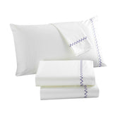 Chic Home Grand Palace Embroidered Sheet Set and Pillowcases - 4-Piece - Queen 90x90", White