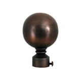 Versailles LX01 Ball Finial Rod Set - Antique Bronze/Brown