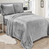 Lavana Microplush Ultra Premium All Season Soft Brushed Sheet Set Gray by Plazatex