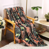 Plazatex Holiday Leaf Design Micro Plush Throw Blanket - 50x60", Multicolor