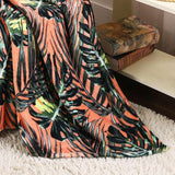 Plazatex Holiday Leaf Design Micro Plush Throw Blanket - 50x60", Multicolor