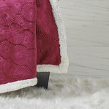 Louvre Plush All Season 50"x60" Sherpa Burgundy Throw