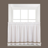Saturday Knight Ltd Kate High Quality Stylish Classic And Beautiful Look Window Tier Pair - 2 Piece - Taupe
