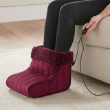 Shavel 100% Polyester Luxury Micro Flannel Heated Foot Warmer One Size Wine