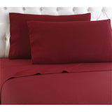 Shavel Micro Flannel Quality Sheet Set - Cal King Flat/Fitted Sheet 108x110/84x72x18" 2-Pillowcase 21x40" - Scarlet.