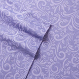 Shavel 100% Polyester Luxury Micro Flannel Printed Deep-Pocket Traditions Lilac Sheet With Pillowcase Set Purple