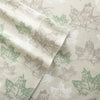 Shavel 100% Polyester Luxury Micro Flannel Printed Deep-Pocket Maple Leaves Sheet With Pillowcase Set Tan