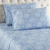 Shavel Micro Flannel Printed Sheet Set - Toile Wedgewood