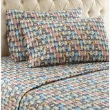 Shavel Micro Flannel Printed Sheet Set - Twin XL Flat/Fitted Sheet 66x96/81x39x14" Pillowcase 21x32" - Kool Kats.