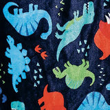 Navy Dino Faux Shearling Micro Plush All Season Throw 50