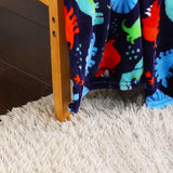 Plazatex Holiday Navy Dinosaur Design Micro Plush Throw Blanket - 50x60" Multicolor