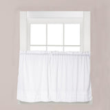 Saturday Knight Ltd Holden High Quality Stylish Soft And Clean Look Window Tier Pair - 2 Piece - Garnet