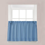 Saturday Knight Ltd Holden Stylish Soft And Clean Look Window Tier With 1.5" Rod Pocket - 2 Piece - 57x30"