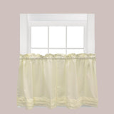Saturday Knight Ltd Holden Stylish Soft And Clean Look Window Tier With 1.5" Rod Pocket - 2 Piece - 57x45"