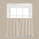 Saturday Knight Ltd Hopscotch Collection High Quality Stylish Versatile And Modern Window Tiers - 2 Piece - Nautral
