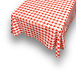 Carnation Home Fashions PVC Waterproof Indoor/Outdoor Restaurants, Picnics Tavern Check Print Vinyl Flannel Backed Tablecloth - 52x52